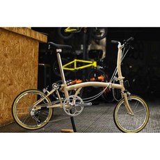 바이크스 트라이폴드 접이식 미니벨로 유사 브롬톤 자전거 16인치 10.8kg BIKES, 올리브그린 7단 알루미늄 휠 버전 16인치