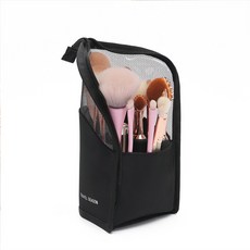 오늘의리스트 프로페셔널 메이크업 브러쉬 파우치 브러쉬케이스, 1개, 시크블랙