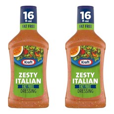 미국직구 Kraft 크래프트 제스티 이탈리안 드레싱 팻프리 473ml 2팩, 2개