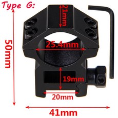 스코프 조준경 에어건 장난감 30mm/25.4mm 라이플 마운트 링 위버 11mm/20mm Dovetail Picatinny 레일 어댑터 프로필 사냥, [07] green, 1개