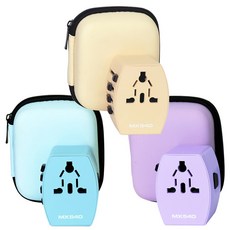 엑스트라 MX540 해외 여행용 고속충전 멀티 어댑터 충전기 USB 콘센트, 1개, 슈가블루, 7cm