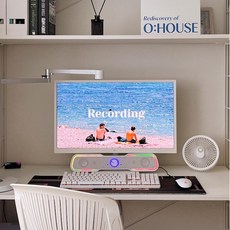 RGB LED 게이밍 컴퓨터 PC 스피커 사운드바 RSB-G5000, 블랙