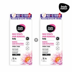 [바디네이처] 왁스스트립 바디 로터스 플라워 보너스팩 (48+6 pcs) 2개
