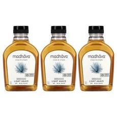 Madhava Sweeteners 매드하바 라이트 블루 아가베 시럽 667g x3병, 3개
