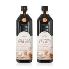 룩아워티 크림 루이보스 밀크티 베이스 1000ml 2개, 단품, 단품