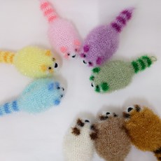 [꿈꾸는세미상점] 너구리수세미 라쿤 의정부할머니 동물수세미, 노랑, 고리있음, 1개, 1개