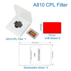 70MAI블랙박스 70MAIPRO 샤오미70MAI 블랙박스 70MAI 70MAI1S 후면 카메라 필터 필름 및 정적 스티커, 2.A810 CPL OR 3M, 5.A810 CPL OR 3M