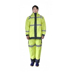 산업 안전우의 상하세트 야광 망사안감 우비 비옷 행사용 아웃도어 배달, 1개