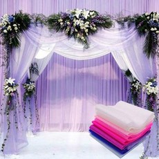 카드 투명 튤 오간자 장식품 48CM x 5M / 10M/15M 생일 파티 웨딩 아치 장식 66