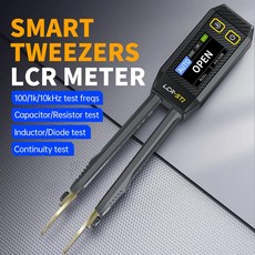 LCR-ST1 미니 스마트 브리지 핀셋 LCR SMD ESR 테스터 저항 커패시턴스 인덕턴스 연속성 다이오드 테스트 측정 도구, 1개