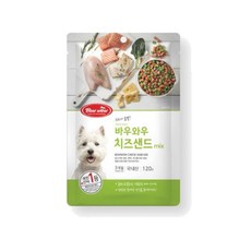 바우와우 혼합치즈샌드 강아지 간식 120g 10p, 1개, 치킨 + 연어 + 야채 + 치즈 혼합맛