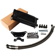 오일 쿨러 오토바이 키트 엔진 냉각 범용 50 110 125 140cc Motocross Dirt Pit Bike ATV Enduro Parts, 24)Black B 125 140cc L