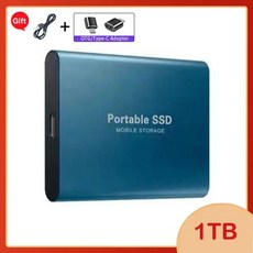 SSD외장하드 휴대용 1TB 2TB 4TB 5TB 256TB 750GB 500GB 320GB 250GB 160GB 드라이브 노트북 데스크탑 스마트폰 USB3.1, Blue, 블루