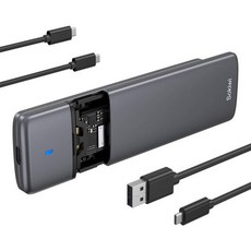 M.2 NVMe SATA SSD 인클로저 어댑터 툴 프리 USB 3.2 Gen2 10Gbps 외장 NVMeUSB PCIE 6Gbps MKey BM Key 리더 지원 SSD용 U, SKUD0501-US, 1개