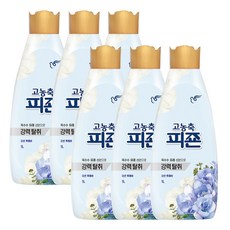 피죤 리치퍼퓸 섬유유연제 오션후레쉬 본품, 6개, 1L