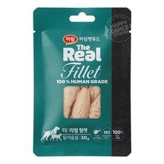 하림펫푸드 전연령 반려동물 더리얼 필렛 간식, 닭가슴살, 30g, 20개