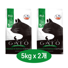  포가토 고양이사료 그레인프리 치킨앤살몬, 2개, 5kg, 닭고기,연어,고구마 
