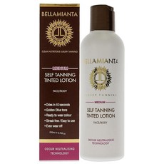 Bellamianta 셀프 태닝 틴트 로션 미디엄 191.6g(6.7온스), 1개, 200ml