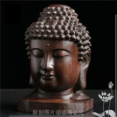 석가모니 부처상 나무 원목 수공예 조각 장식 오브제