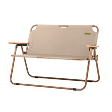 NH 네이처하이크 커밋체어 접는 의자 점심 휴식 야외 휴대용 안락 의자 의자 등받이 캠핑 공원 감성캠핑의자, 더블 베이지