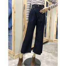 W몰 리바이스 여성 립 케이지 플리츠 앞주름 컷팅진 진청 72950-0001