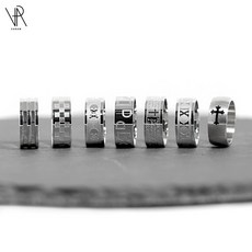 VARAM 8mm 볼드 와이드 디자인 써지컬 스틸 반지