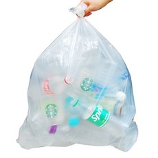 더바른 평판 쓰레기 비닐봉투 투명, 20L, 400개