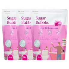 슈가버블 구연산 대용량 1kg x3, 3개, 1000g