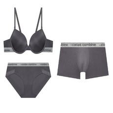 [백화점 정품 직배송]코데즈컴바인이너웨어 기념일 선물 크리스마스 선물로 좋은 남녀 커플 속옷 세트/ 그레이 커플세트(CDWBR961GY+CDWBP961GY+CDMDR961G