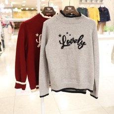 헌트키즈 부산대NC 50% 따뜻하고 단정한 원단 좋아 까끄럽지 않은 보들보들 프릴 넥 반목 스웨터 HKKA19WG3