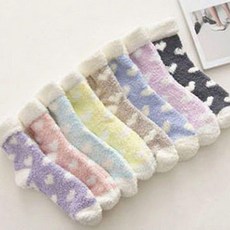 여자겨울예쁜수면양말파스텔