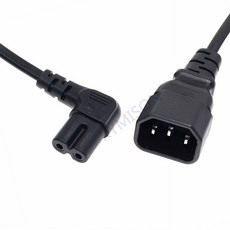IEC320 C14 2 핀/3 핀-C7 연장 전원 코드 피규어 8 C7 앵글 암-C14 수 전원 어댑터 케이블 PDU UPS 150CM, C14 3PIN-C7, 1개
