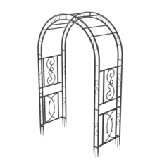 AESOME 철제 정원 아치 지지대 대문 초대형 가든 134x59x215cm