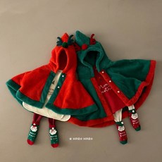 아베끄베베 유아 아동 키즈 쁘띠 크리스마스 망또