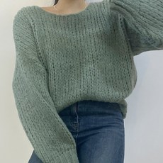 [여신룩]입술라인 알파카 니트