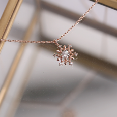 눈꽃다이아목걸이