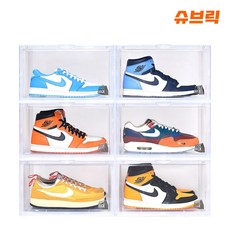 슈브릭 프리미엄 슈케이스 와이드 슈즈케이스 슈박스 신발정리함 보관함, 클리어, 6개