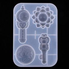 STK 매직 스틱 요정 스틱 금형 완구 금형 실리콘 베이킹 금형 성형 금형 DIY 실리콘 실리콘 모양 금형 제작, 화이트
