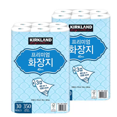 코스트코 프리미엄 화장지 30롤 3겹 40m, 2개