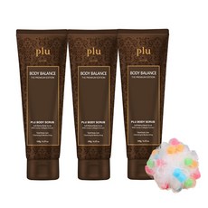 플루 [CJ온스타일 단독구성] 바디밸런스 더 프리미엄 에디션 바디스크럽 180g 3개 + 샤워볼