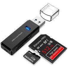 라온 USB 3.0 블랙박스 SD카드 멀티카드리더기, CR-200A, 블랙, 1개