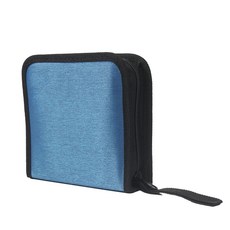 휴대용 CD DVD케이스- 40용량 머서라이즈드 패브릭 CD수납백 홀더 홈카용 CD DVD박스백, [02] Blue, 02 Blue