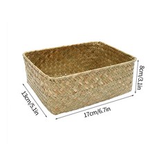 라탄바구니 꽃 보관 바구니 씨그라스 등나무 직조 빨대 보관함 잡화 정리함 스낵, L Storage Baskets 4, 12 L Storage Baskets 4