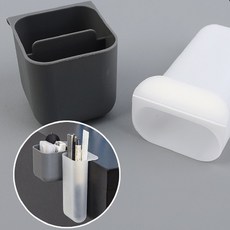 데스크 파티션 부착식 펜꽂이 1p 책상 정리 수납 펜홀더, 제품선택, 긴통