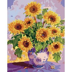 모모픽스페인팅 해바라기 화병 40 x 50 cm