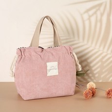 홈앤힐링 사각 요리 코듀로이 토트백 겨울 미니 골프 버킷백 골덴 가방
