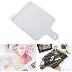 LET'S RESIN 레진 실리콘 몰드 에폭시 레진을 위한 트레이 몰드 DIY 레진 서빙 보드 레진 서빙 트레이 홈 데코레이션에 훌, 단일옵션