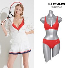 헤드 HOT 여성 브라팬티 2종세트 레드 JFXISJ01