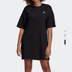 adidas 愛迪達 女款三葉草刺繡寬鬆連身裙+雙色按壓圓珠筆