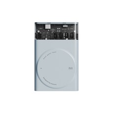 (땡처리) 리버필 마그네틱 맥세이프 호환 무선 고속충전 보조배터리 5000mAh KC인증, 블루